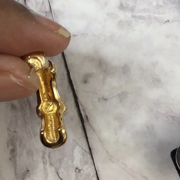 Swarovski gold and crystal earrings - Picture 4 of 4